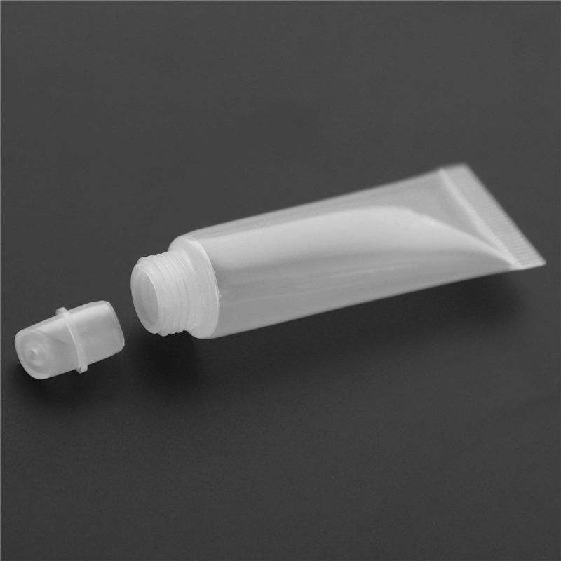 LITE-250 Pack 10Ml Lip Gloss Tubes Empty Lotion Refill Tubes Soft Squeeze Tubes For DIY Travel Distribution Bottle