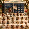 Generic Dog Christmas Advent Calendar 24 Days Cute Puppy Figurine Countdown Blind Box Holiday Home Desktop Decoration Gift