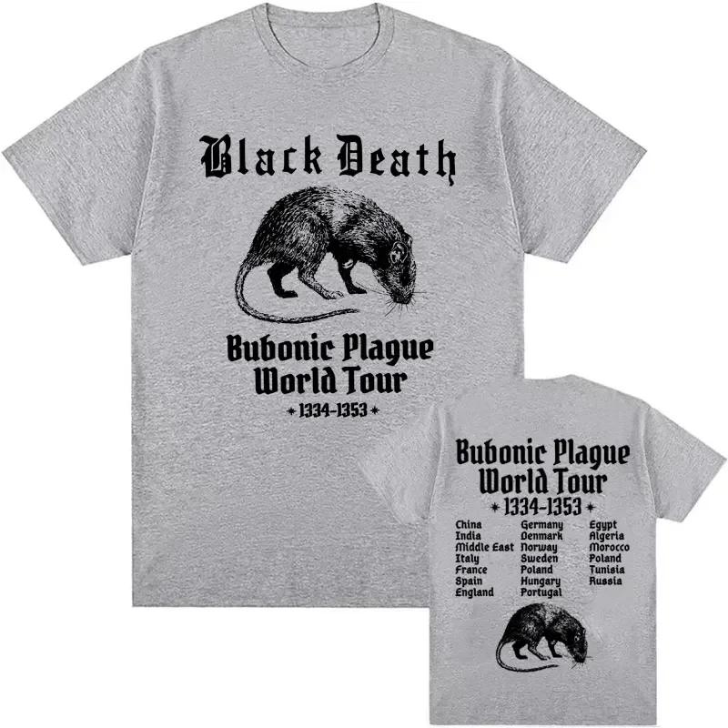 Bubonic World Tour 2024 Tshirts Men Women Casual Funny Meme Gothic T Shirt Fashion Vintage Oversized Cotton Short Sleeve T-shirt