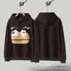 Unisex Oversized Hooded Sweatshirt With Foil Print Streetwear Cotton Pullover Fall