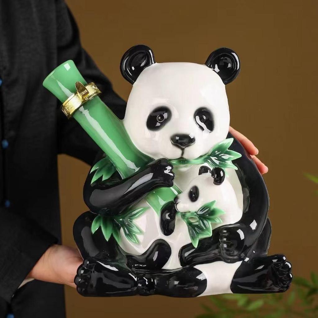 Panda Collection 5 Jin Jingdezhen Ceramic Wine Bottle - High-Grade Sealed Wine Jar for Home Use