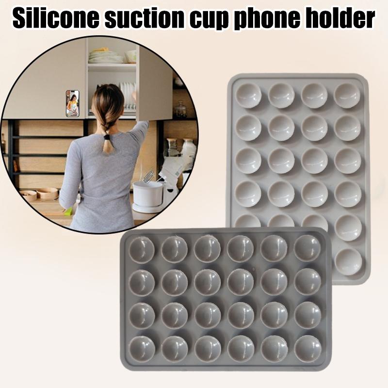 1Pcs Reusable Adhesive Pads Silicone Suction Cups Non-Slip Cell Phone Holders Travel Accessories"