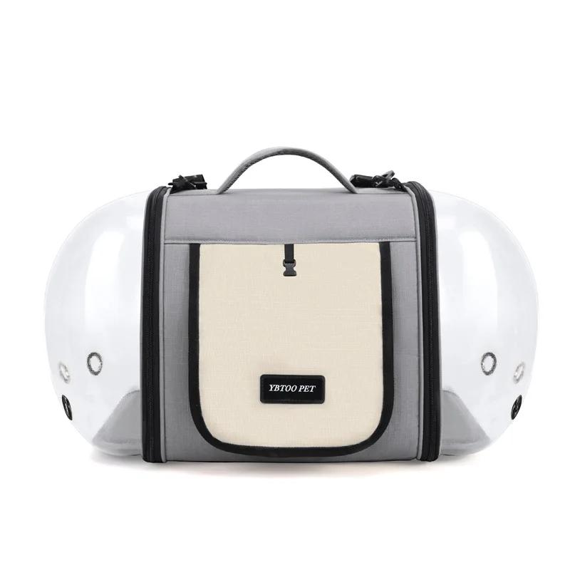Foldable Transparent Cat Backpack – Space Capsule Carrier with Adjustable Straps Handheld Pet Bag