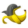 Banana Dolphin Ornament Banana Design Statue with Dolphin Inside Banana-themed
