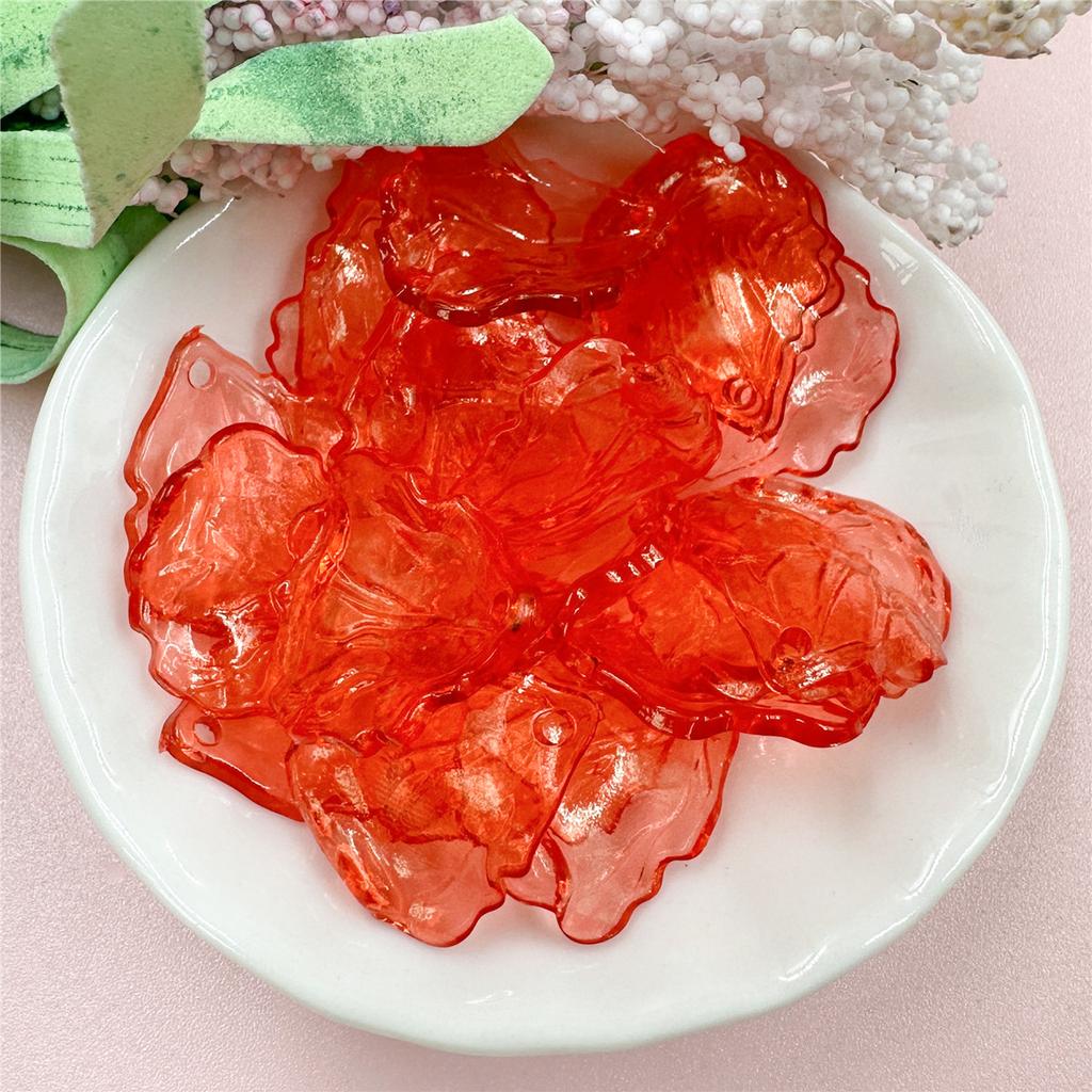 Headwear Crystal Leaves DIY Transparent Beaded Jewelry Material Beads 50pcs Hairpin DIY Handmade 20.2*23.3mm Accessories