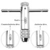 T-Handle Ratchet Tap Holder Wrench Set Hand Tools with 5pc M3-M8 Machine Screw Thread Metric Plug T-shaped Tap Car Repair Tool