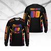 Custom Name Number Gradient Motocross Jersey Long Sleeve Racing Shirt Personalized Text Dirt Bike Sports T Shirts For Men Women