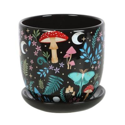 Dark Forest Printed Ceramic Plant Pot