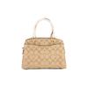 Coach Lillie 33 Classic Monogram Print Faux Leather Shoulder Crossbody Tote Bag Large Women Bags White Khaki 91495-IMDQC