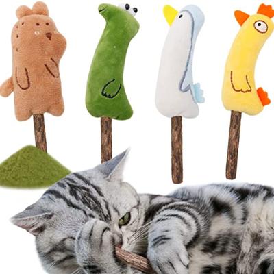 Pp Cotton + Mutianli Cat  Teeth  Cleaning  Snacks  Toys Colorful Cute Cartoon Shape Catnip Molar