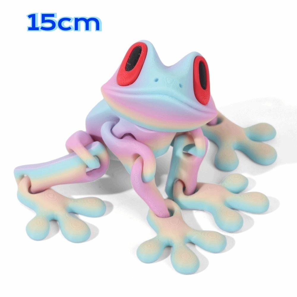 Realistic Magnetic Frog Toy Stress Relief Toys Jointed Jumping Frogs Model 3D Printed Magnet Frog