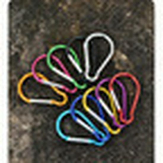 **No. 10 Gourd-Shaped Colored Light Bulb Carabiner in Aluminum Alloy** зелёный