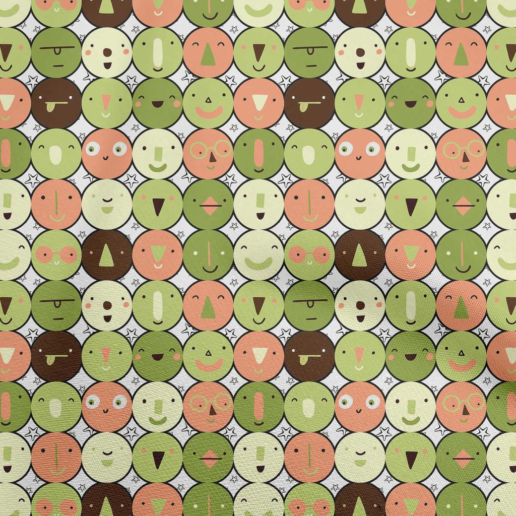 oneOone Bavlněný Flex Tmavě Broskvový Látka Dětské Kruhové Prošívací Potřeby Potisk Šicí Látka Na Metráž 40 Palců