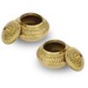 POSHIFY Sindoor Dibbi (Pack of 2) - Elegant Brass Sindoor Container for Luxurious Puja Rituals and Home Decor