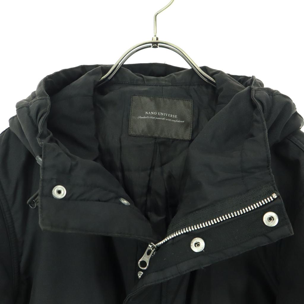Beauty Products Nano Universe Long Sleeve Hooded Batting Jacket M Black Men's Used