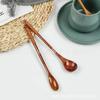 1pcs Long Handle Coffee Spoon Natural Creative Solid Wood Tableware Stir Stick Milk Tea  Honey Wooden  Kitchen Tools