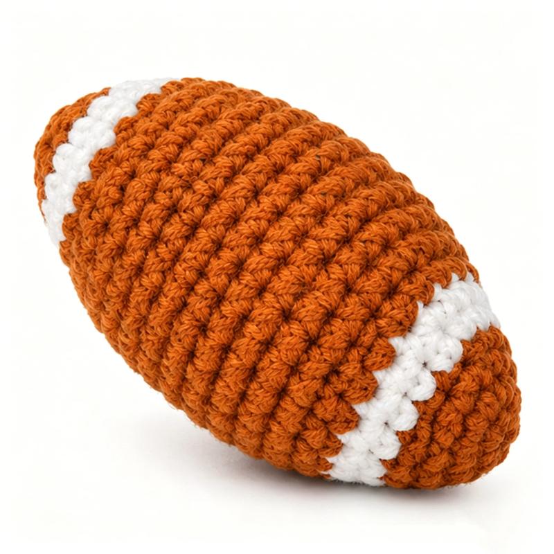 Handmade Crochet Mini Sports Ball Eco-Friendly Material Soft Baby Play Toy for Home Decor Infant Photo Props Gift