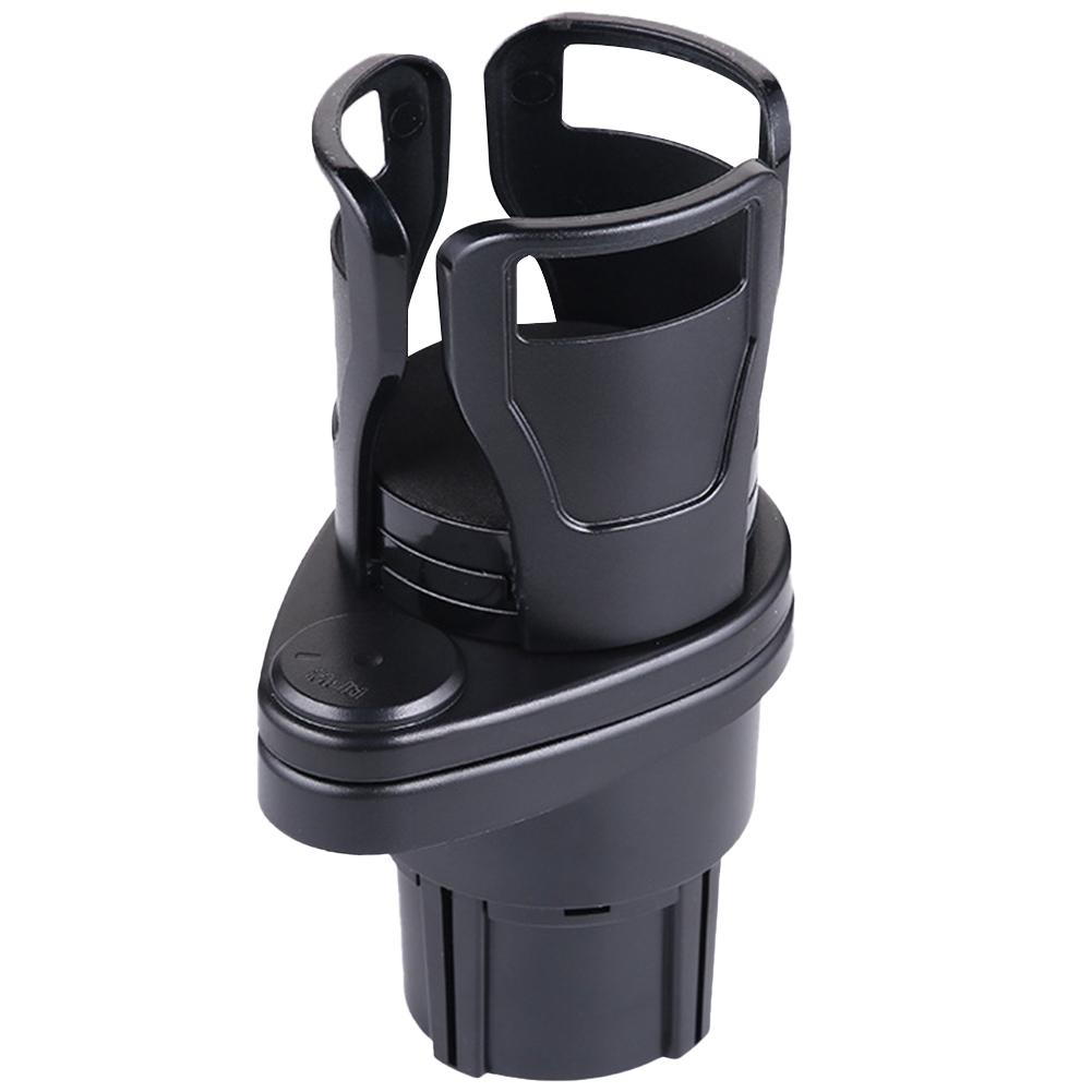 2 In 1 Car Drink Cup Bottle Holder with Adjustable Base Auto Stand Organizer 360 Rotating Multifunctional Dual Holder Shockproof