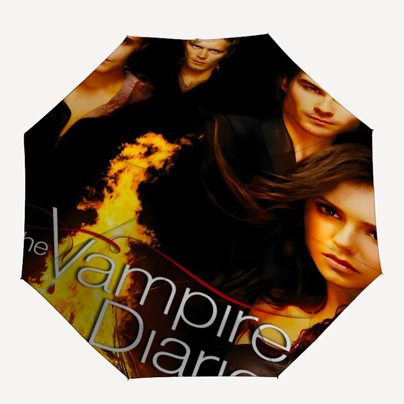 1pc The Vampire Diaries1 Umbrella, Sun Protection, And UV Shielding. It Has Eight Sturdy Ribs for Outdoor Use And Perfect Gift