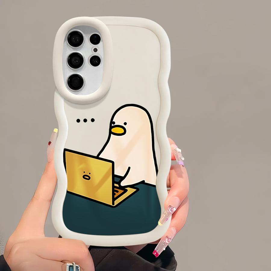 Cute Duck Case for Samsung Galaxy S20 FE S25 A26 S23 Plus A25 S22 Ultra S21 S24 Soft Phone Cover A54 A55 A36 A24 A34 A35
