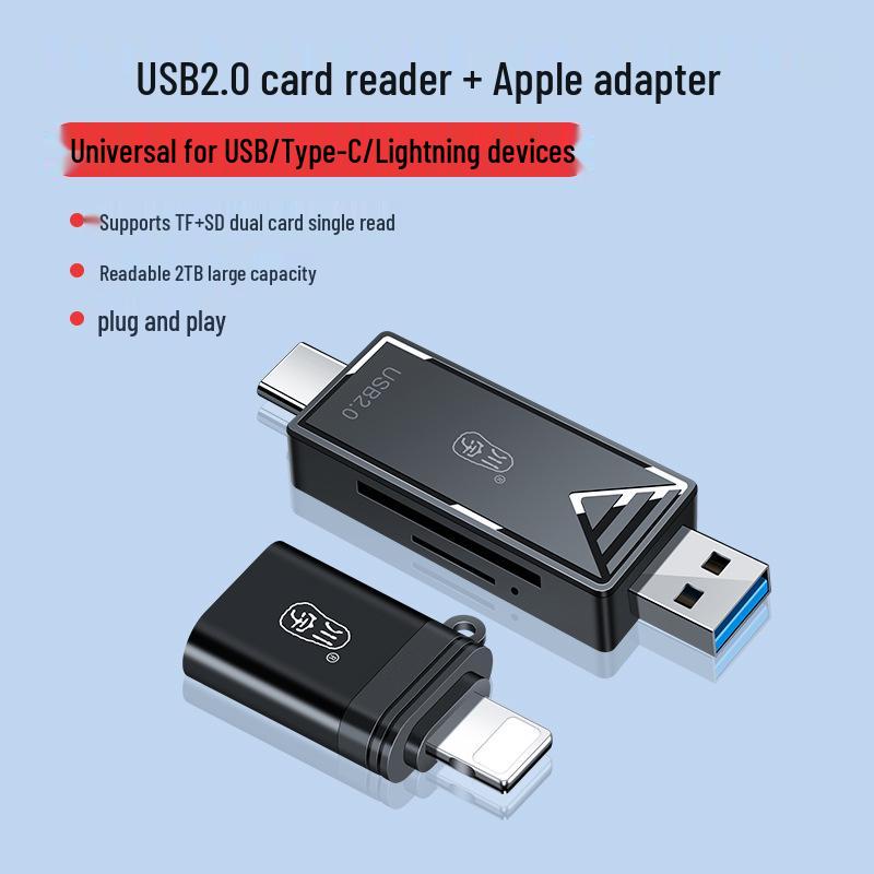 Kawuyu USB 3.0 Card Reader: SD/TF All-in-One High-Speed Converter, Type-C OTG for Phones and Computers