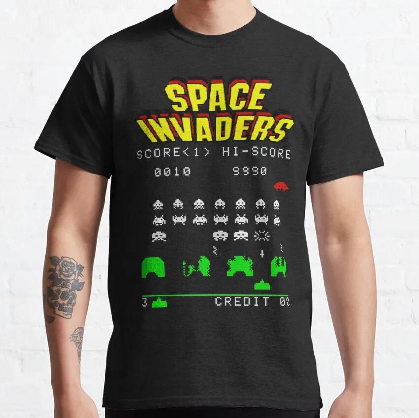 Arcade Space Invaders Video Game Retro Vintage T -Shirt for Arrivals Male Funny Top Tees 100% Cotton Novelty  Plus Size