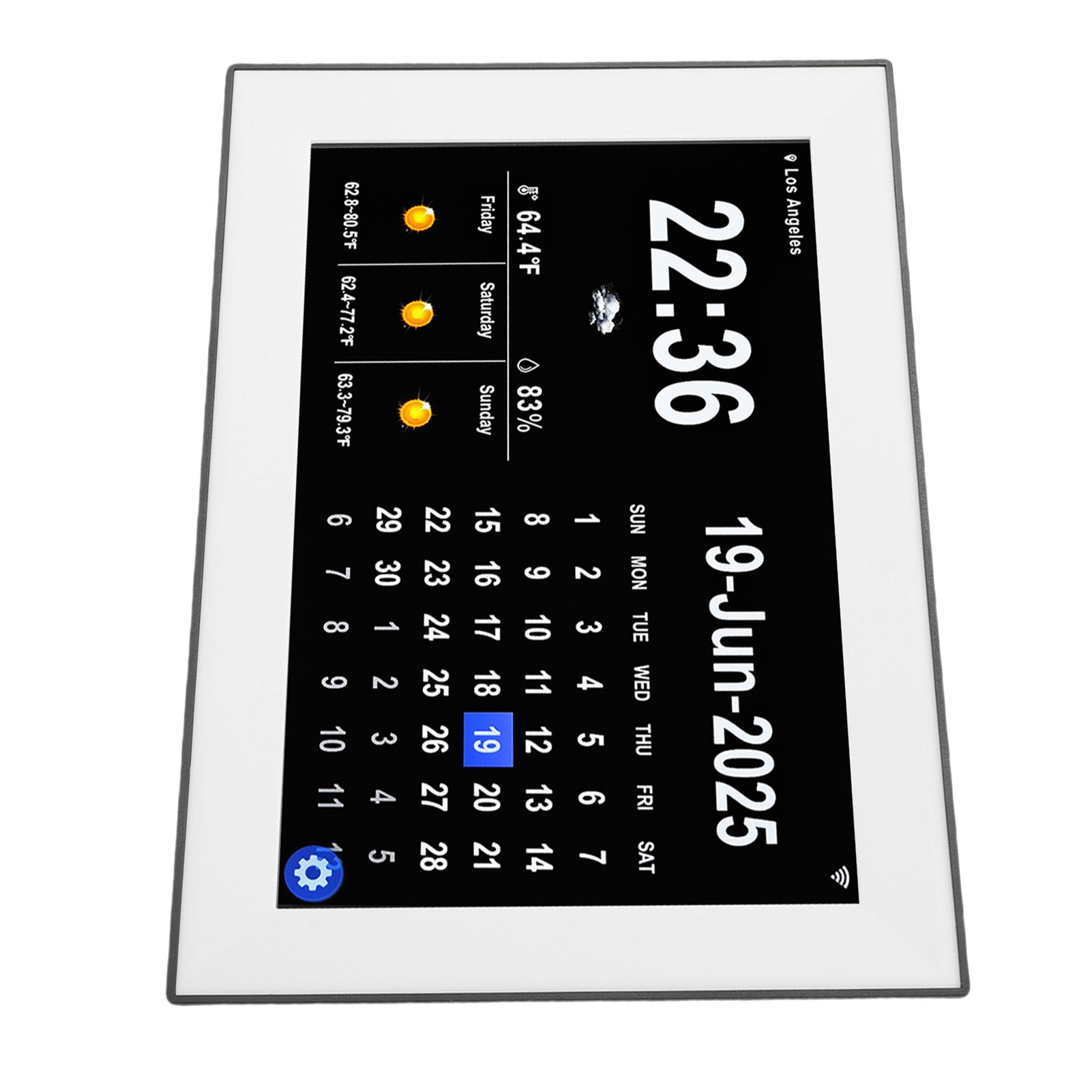 10,1-дюймовый цифровой календарь WiFi Прогноз погоды Будильник Умный сенсорный экран Календарь-планировщик для семейных расписаний