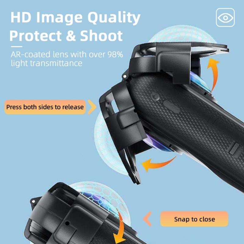 AntiFog Ventilated Lens Protectors for X5 Camera Tempereds Glass Cover With Secure Snap On