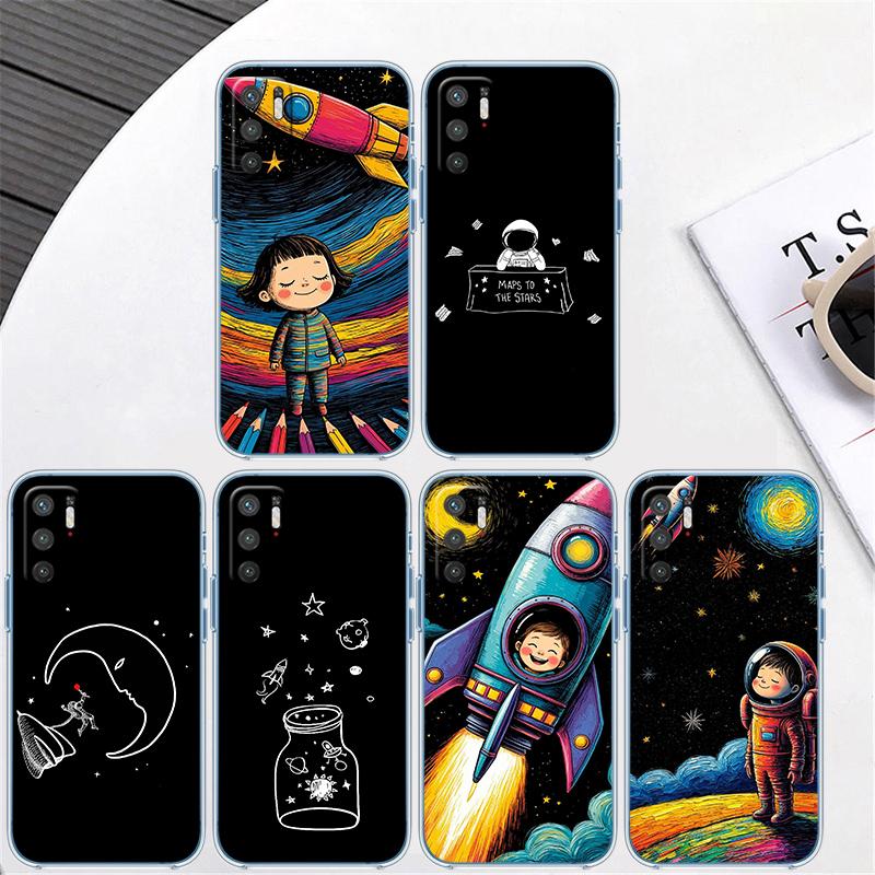 BH4 astronaut Planet Space moon Case for LG K22 K30 K40 K40S K41 K42 K50 K50S K51 K51S K52 K61 K62 K71 K92 Q60 Q61 V40 V50 V60