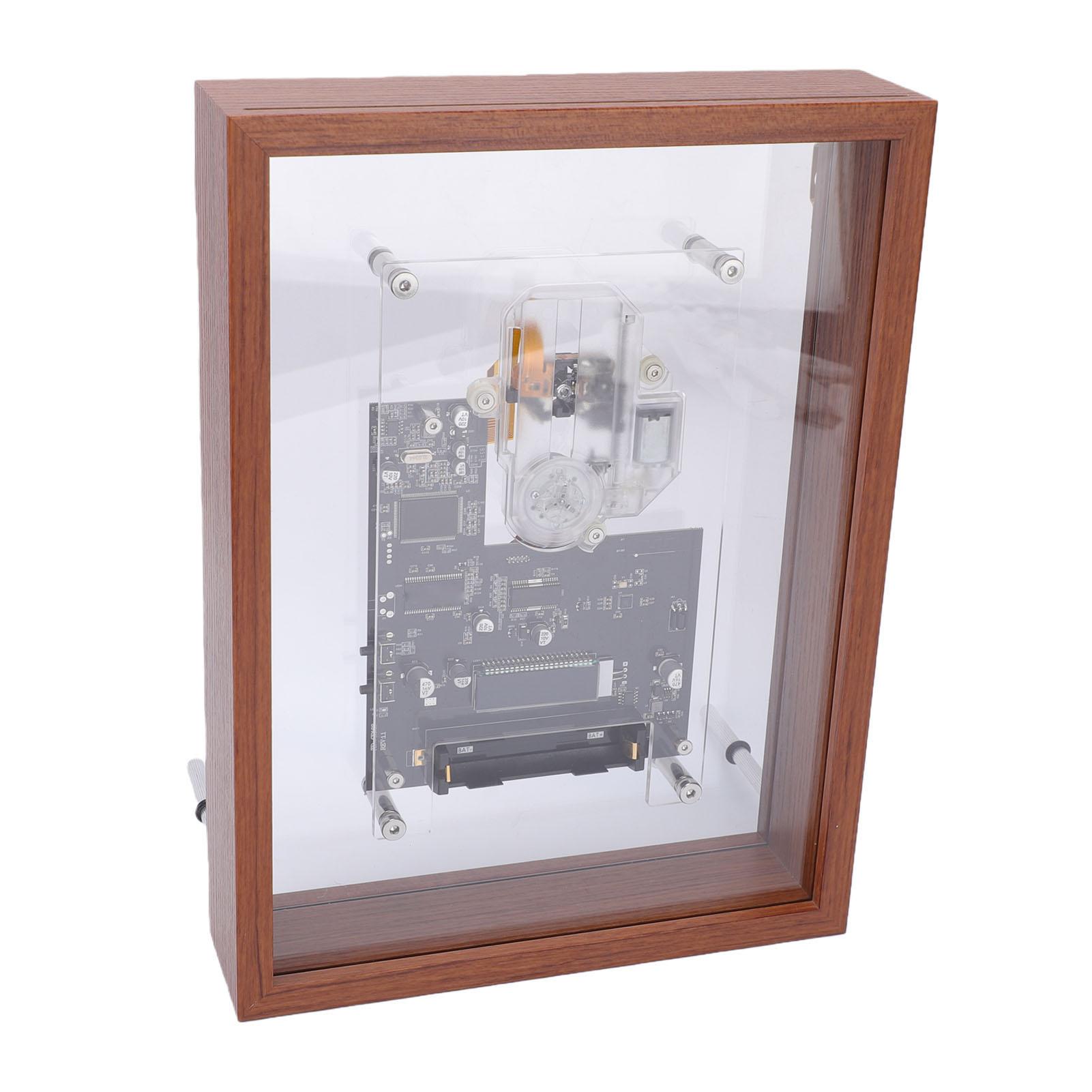 Retro Music Photo Frame CD Player Wall Mount Desktop Design Transparent Acrylic   CD Player with HiFi Sound Removable Battery