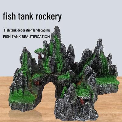 Roccia di Montagna Acquario Artigianato in Resina Artificiale Decorazione Acquario