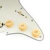 Musiclily Pro-SE Strat Wiring Pre-assembled Pickguard SSS Humbucker Ceramic Single-coil Size Aged White for Strat Electric Guitar