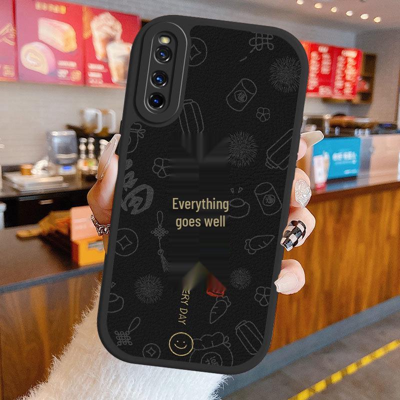 

Чехол из кожи наппа для Vivo iQOO Z3/Z1/Z1X: Премиальный, Полное покрытие, Противоударный, Издание к Новому году Vintage White - Lambskin