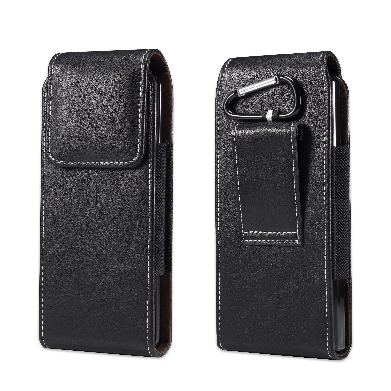 

Универсальный кожаный чехол-кобура с креплением на ремень для Samsung Galaxy Z Fold 6 5 4 3 5G Huawei Maxe X5 X3 Mix Fold4 Fold3 чехол для поясной сумки For Galaxy Fold 6 чёрный