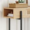 Rattan Console Table Rustic Sofa Tables Narrow Entryway Table with Drawer Storage Home Furniture for Living Room Bedroom Hallway
