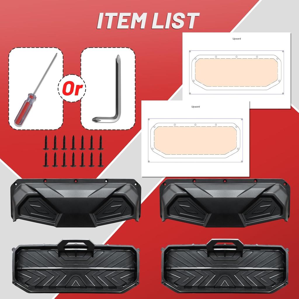 StarknightMT 2PCS UTV Windshield Vents UTV Roof Vents Compatible with Polaris RZR General Ranger, Maverick Commander, Pioneer, Teryx KRX Mule, For