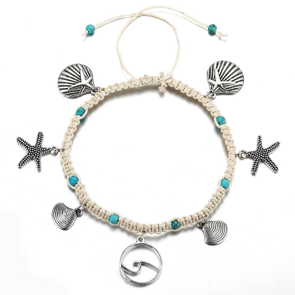 New Boho Shell Starfish Anklets for Women  Ankle Bracelet on Leg Barefoot Handcraft Chain Summer Beach Jewelry