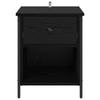 Nightstand Black Oak Effect 40 X 42 X 50 Cm Wood Based Panel