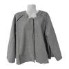 Winterjacke für Damen, Rundhalsausschnitt, dickes Fleece, offener Stich, kurze Strickjacke, lange Ärmel, warm, winddicht, wärmespeichernd, Outdoor-Mantel