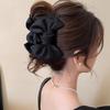 Elegant Women Bow Hair Claw Clips Double-Sided Large Satin Shark Hair Claw Solid Bowknot Hairpins Barrettes Hair Accessories