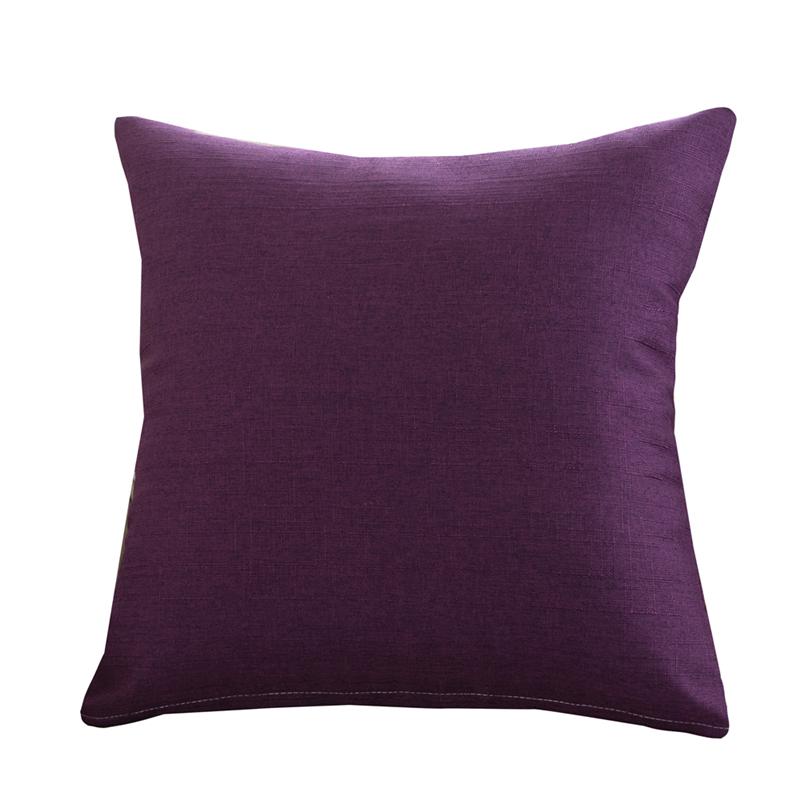 

45x45 см Высококачественная однотонная наволочка для диванной подушки для дома, гостиной, стула, сиденья, наволочка для украшения 45x45cm фиолетовый