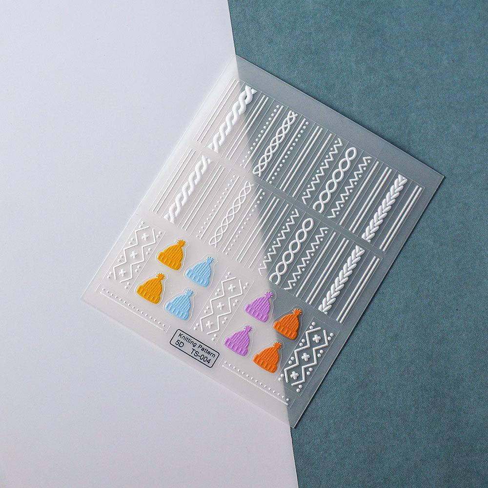 Наклейки для ногтей с трехмерным рельефом — фото 10