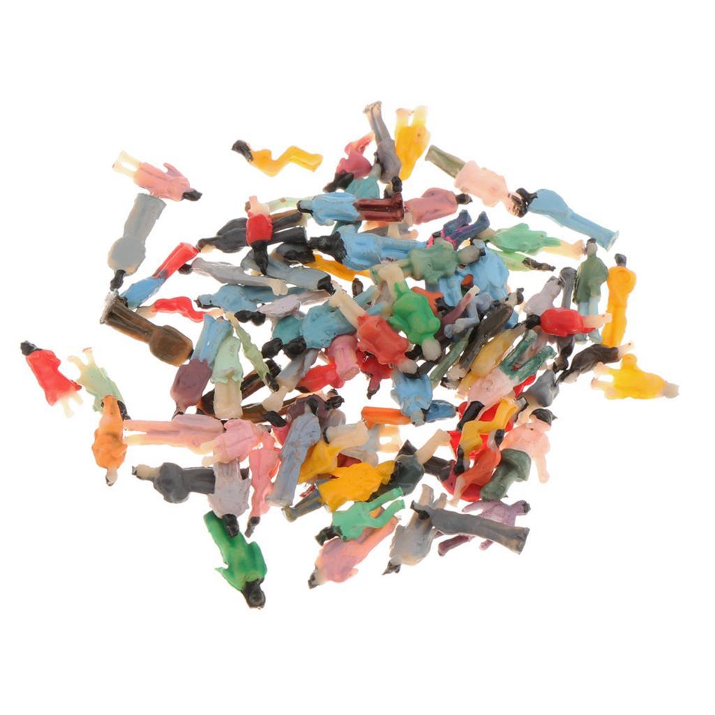 200Pcs Mixed Tiny People Figure Train LAYOUT Standard 1:200 Scale
