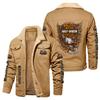 Hot Sale Eagle Skull Ha Lei Locomotive Autumn and Winter Fleece European Size Cotton Jacket Sports Jacket Men's Jacket