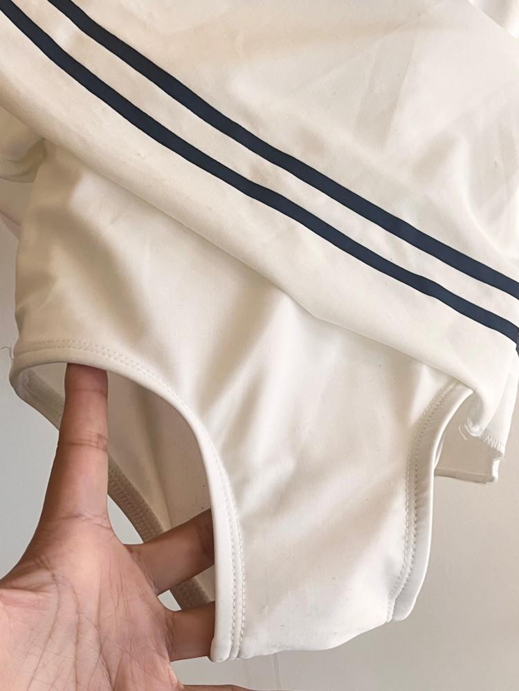2025 New Girls' Chinese Style White One-Piece Swimsuit - Holiday Fashion Swimwear