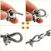 1-10pcs Stainless Steel U-Type Cable Clamp M5 M3 Steel Wire Rope Clip U Bolt Saddle Fastener Clothesline Tightener Hardware Tool