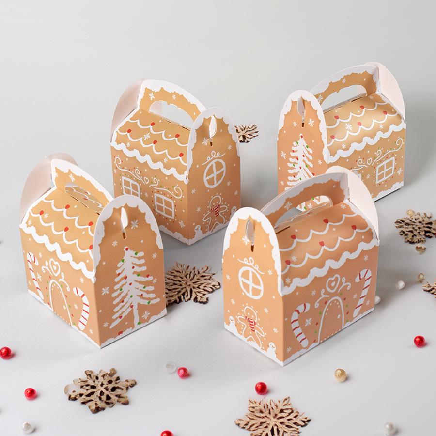 Portable Christmas Graffiti Candy Gift Box - Colorful Folding Paper for Parties