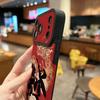 Good Blessings Printed Vertical Grain Leather Soft Silicone Phone Case Back Cover with Camera Lens Full Protection for iPhone 17