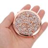 Mini Klapp-Strass-Roségold-Kosmetikspiegel Tragbar Kompakt Rund Reiseformat Tasche für Handtasche Kleiner Handspiegel