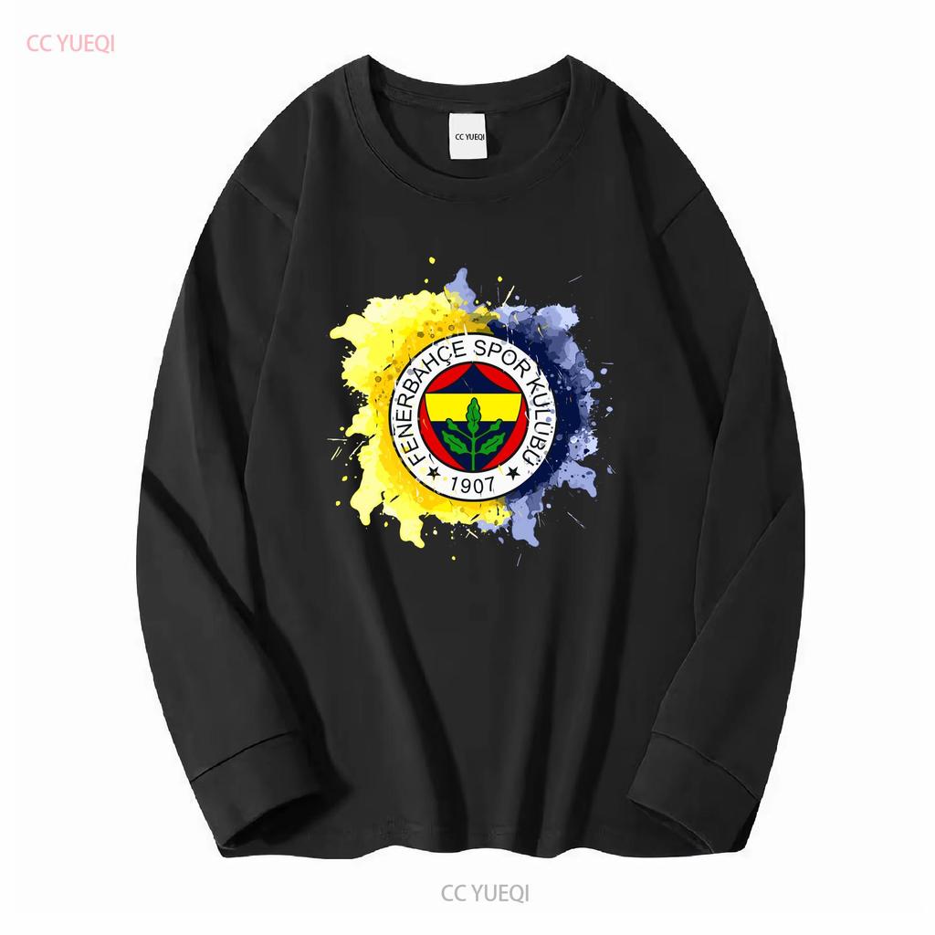 Nové Limitované Tmavé Fenerbahce Istanbul Akvarelový Design Klasické Tričko s dlouhým nebo krátkým rukávem vintage Prané módní grafika